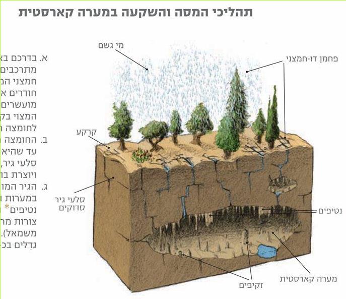 תהליכי המסה והשקעה במערה קארסטית